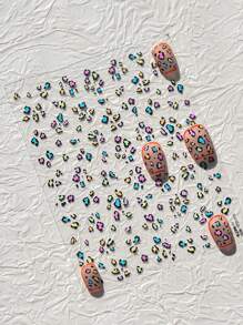 Hình dán móng tay 3D họa tiết da báo mới, hình dán sọc da báo nhiều màu sắc, thiết kế da báo, hình xăm trang trí móng tay, dụng cụ làm móng. - Nhiều màu - Xem 4