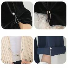 4pcs Multi-Purpose Magnetic Clips - Strong Magnetic Brooch, Scarf Magnet, Shirt Accessory Chain Clip, Sleeve & Hem Holder - Mixed Colors - Multicolor - View 4