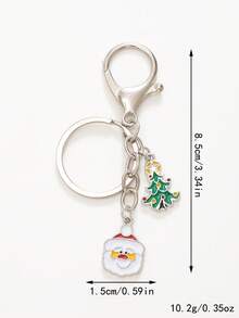 1 mặt dây chuyền hình cây thông Noel, người tuyết, bông tuyết, tuần lộc, người đàn ông bánh gừng, phong cách hoạt hình dễ thương, móc khóa Unisex, quà tặng Giáng sinh, đa năng - Nhiều màu - Xem 14