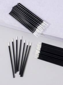 50 chiếc cọ kẻ mắt siêu mịn mini, cọ kẻ viền môi đa năng, dụng cụ trang điểm lông mềm - màu đen - Xem 7