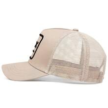 1Piece Men XX Expression Embroidered Net Cap Baseball Cap Outdoor Adjustable Sunscreen Casual Cap Suitable For Spring And Autumn Travel Seaside Vacation - 卡其色 - 查看 3