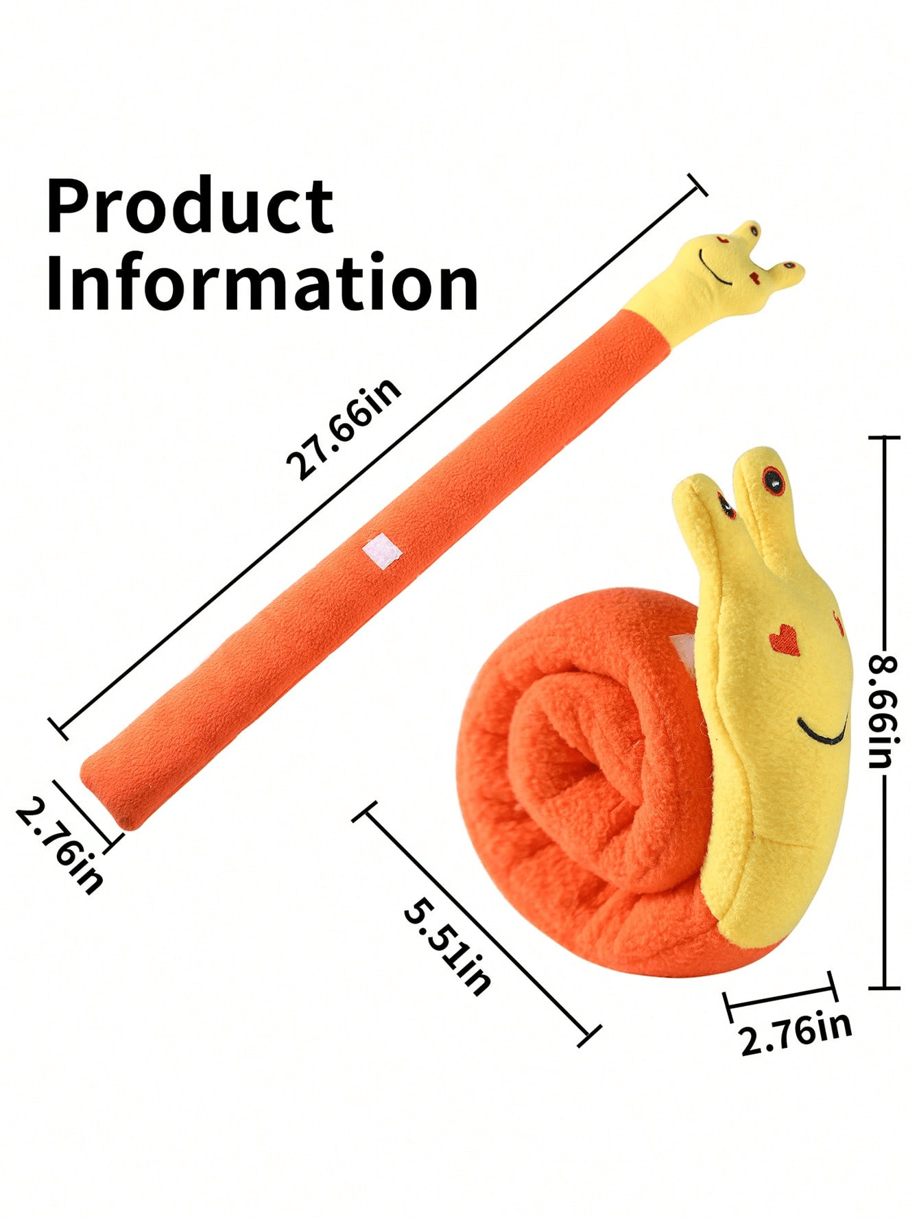 70cm Plush Snail Shaped Pet Chew Doll, Suitable For Dogs Teeth Cleaning