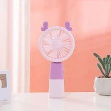 Portable Mini Handheld Table Fan Rechargeable USB LED With Cable - 彩色 - 查看 6