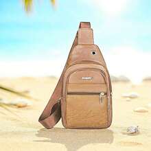 Men Waist Bags - Brown - View 2
