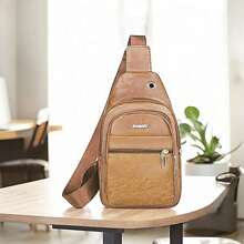 Men Waist Bags - Brown - View 3