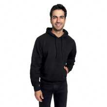 Sudadera Para Hombre Casual Con Gorro - Negro - Ver 1