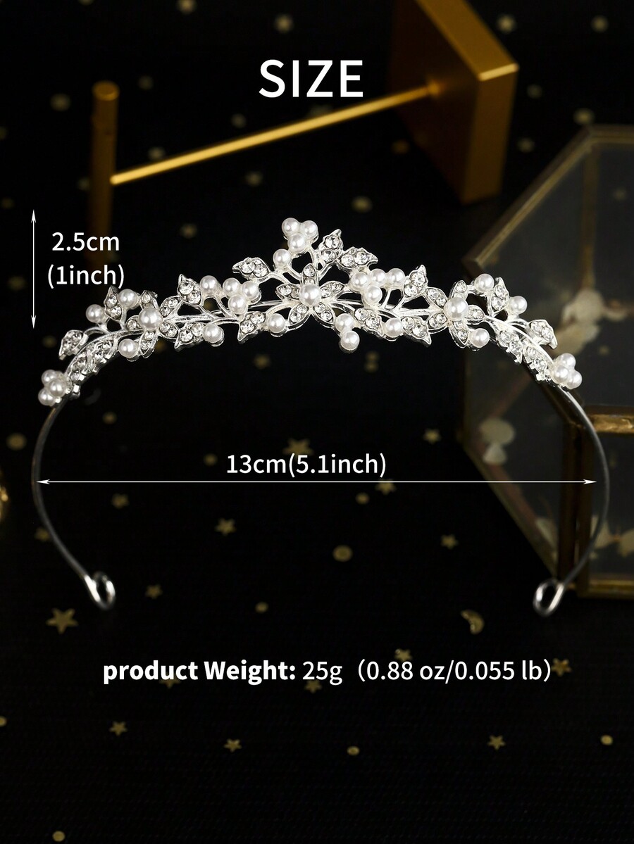 1pc Crystal Wedding Tiara For Bride Girls Princess Tiara Headband