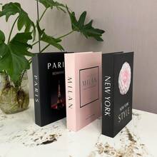 3pcs Faux Books For Decoration, For Coffee Table Decor, Living Room, Table, Shelf Decor, Modern Hardcover Stacked Display Books Best Gifts Birthday Graduation