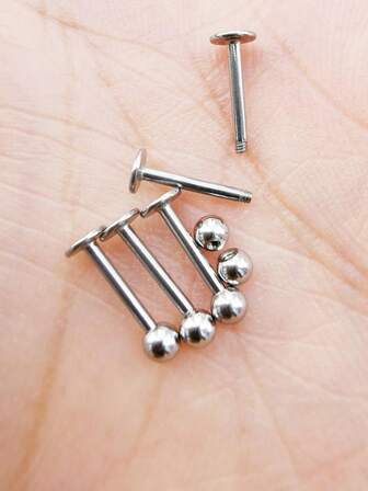 10 件装 16G 不锈钢唇钉唇环耳钉棒球耳轮软骨耳环耳屏耳钉身体首饰