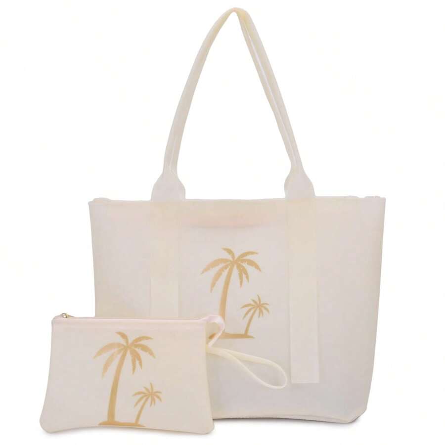 Waterproof Beach Bag Summer Club Swimming Pool Does Not Get Wet, It Is Made Of Silicone - trắng - Xem 1