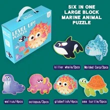 Một hộp đầy màu sắc với bao bì hút chân không, năm sáu trong một hộp quà cầm tay lớn dành cho trẻ em - Nhiều màu - Xem 11