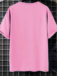 Men's Casual Basketball Sports T-Shirt 100% Cotton Premium Mesh - Màu Hồng baby - Xem 2