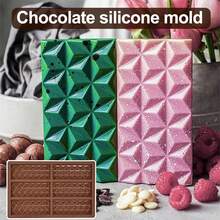 Khuôn sô cô la Fimary Khuôn làm kẹo thanh silicon riêng biệt Hình dạng silicon, Khuôn silicon làm tan chảy sáp lớn (Hình kim tự tháp) - Màu nâu Sô-cô-la - Xem 3