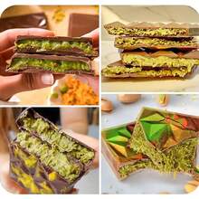 Khuôn sô cô la Fimary Khuôn làm kẹo thanh silicon riêng biệt Hình dạng silicon, Khuôn silicon làm tan chảy sáp lớn (Hình kim tự tháp) - Màu nâu Sô-cô-la - Xem 8