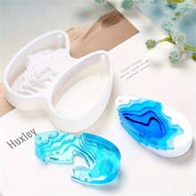 3pcs Crystal Pendant Epoxy Resin Mold, Creative Stair Shape, Round Drop, Island Shape DIY Jewelry Silicone Mold