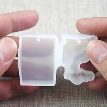3pcs Crystal Pendant Epoxy Resin Mold, Creative Stair Shape, Round Drop, Island Shape DIY Jewelry Silicone Mold