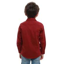 Children's Sports Shirt For Party Wedding Graduation For Boys 01-10 - 紫紅色 - 查看 2