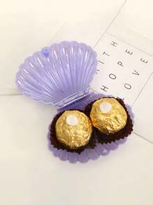 1/5 件万圣节贝壳糖果盒，创意珍珠贝壳装饰，适合盛放糖果、珠宝、婚礼、生日派对、节日、家居装饰等物品 - 彩色 - 查看 6