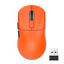 Mouse ultraleggero ATTACK SHARK X3 49g, sensore da gioco PixArt PAW3395, mouse da gioco wireless/cablato BT/2.4G, 26000 DPI, batteria da 200 ore, mouse da ufficio per Win11/PS - Arancione - Visualizzare 1