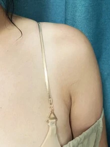 1 Par de Tirantes Decorativos de Cadena con Diseño de Hueso de Serpiente como Repuestos Brillantes Antideslizantes para Sostenes de Mujeres, para Vestidos de Boda