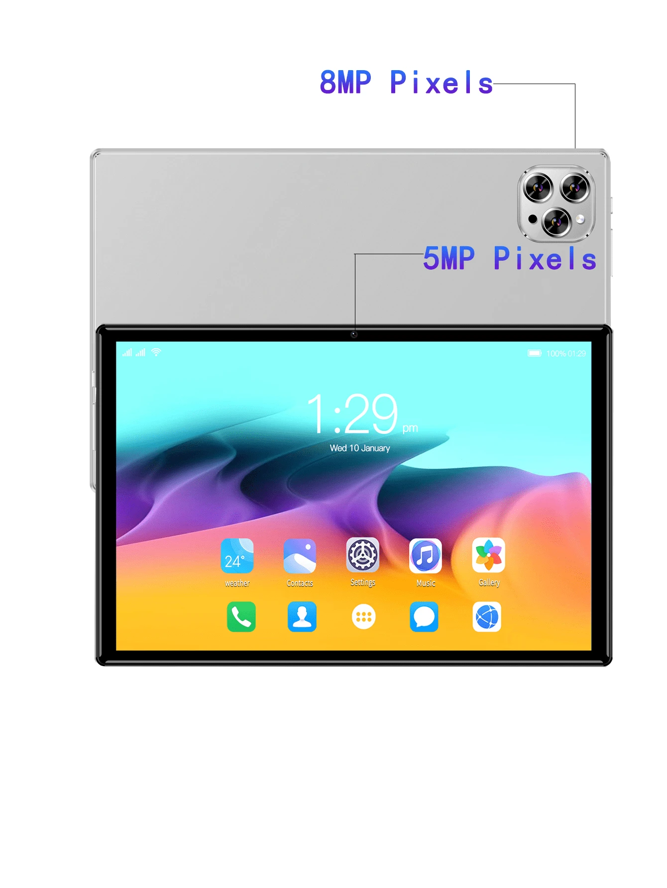 Tablet 10 Pollici Android 14 con 22 GB RAM + 128 GB ROM(Espandibile Fino a 1 TB), Widevine L1