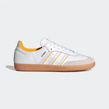 Adidas Originals Adidas Samba OG Premium Sneakers, Timeless Retro Trainers In Fall Tones, Leather & Suede Construction, Low-Top Casual Sneaker For Outdoor, Sports, Sambas For School And Work, Daily Shoes For Skate Outfit - 黃色 - 查看 1