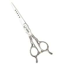 KIM JONG YI Professional 6.5-Inch Scissors, Suitable For Precise Cutting, Suitable For All Hair Types Without Holes, High-End Hairdressers, Hair Clippers And Thinning Shears, Stainless Steel Styling Tools For Salons And Homes, Can Be Used With Both Hands - Silver - View 2