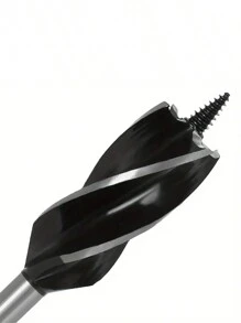 6pcs Professional 4 Slot Woodworking Drill Bit Drill Tool For Brick Plastic Cement Shingles,Tool Accessories - 黑色 - 查看 4