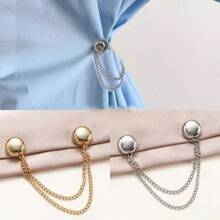 4pcs Multi-Purpose Magnetic Clips - Strong Magnetic Brooch, Scarf Magnet, Shirt Accessory Chain Clip, Sleeve & Hem Holder - Mixed Colors - Multicolor - View 7