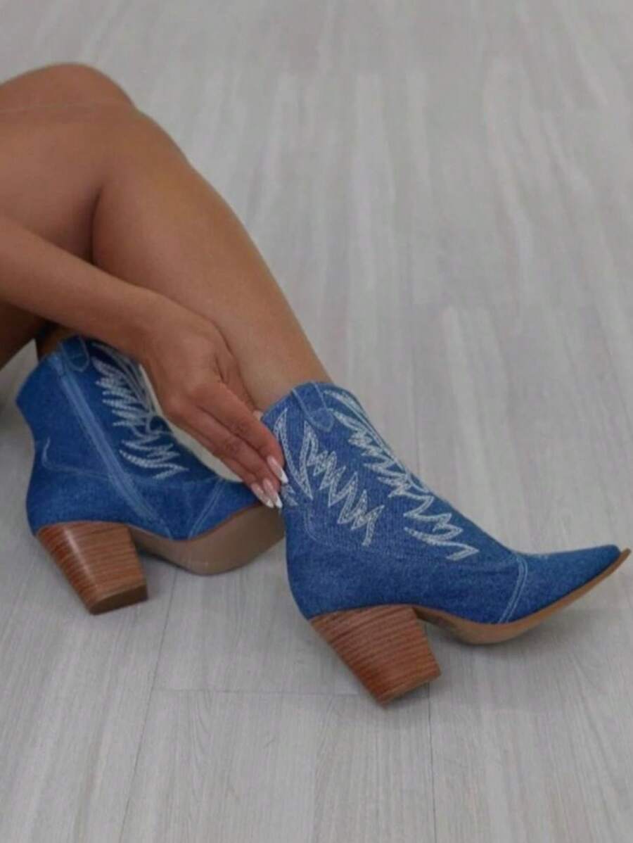 Jeans Boot - Màu xanh lam - Xem 1