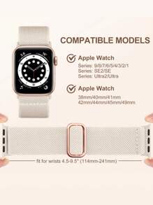 Elástico Solo Loop compatível com Apple Watch Band 38mm 40mm 41mm 42mm 44mm 45mm 46mm 49mm Mulheres Homens, Nylon Macio Elástico Trançado Pulseira de Substituição Pulseira Compatível com Apple Watch Series Ultra 10 9 8 7 6 5 4 3 2 1 SE