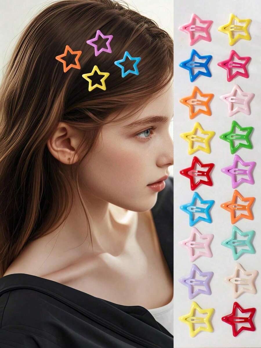 50 Stücke sortierte farbige Sternförmige Haarclips, gemischter Stil Sternförmige Haarclips, modische vielseitige Stern Haaraccessoires, Haarschmuck Damen, Haarschmuck, Haarschmuck, Haarstyling-Tools, Locken Haarschmuck, Herbst, Reise, Haarstyling-Tools, Accessoires Damen, Harzeug, Herbst, Haarschmuck, Reise, Haarschmuck Damen, Haarschmuck Damen, Haarstyling-Tools, Harzeug, Zeug, Schönheitsaccessoires, Geschenke, Reise, Geschenke für Frauen, Harzeug, Strumpfstopfer - Verschiedenfarbig - Übersicht 1