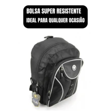 Clio Sport Backpack Men's School Bag Work 3 Large Compartments - màu đen - Xem 2