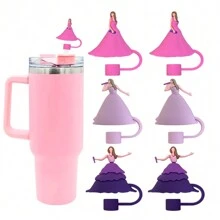 6 nắp ống hút công chúa biết hát phù hợp với cốc thủy tinh 30 & 40 Oz, phụ kiện đồ thủy tinh, nắp bảo vệ đầu ống hút có thể tái sử dụng cho ống hút uống nước có đường kính 10mm/0,4 inch, đầu ống hút đơn giản để ngăn bụi và sử dụng hàng ngày - Nhiều màu - Xem 10