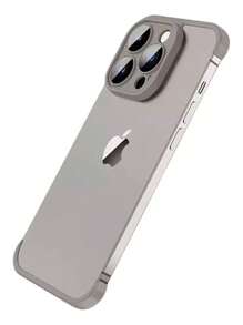 Protector Lente Camara Bumper Silicona compatible con iPhone - Gris - Ver 2