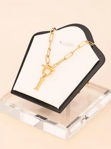 1 chiếc vòng cổ mặt chữ bằng thép không gỉ thời trang và độc đáo, món quà hoàn hảo cho bạn bè - chữ OT vàng - Xem 30