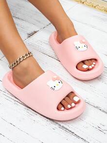 卡通拖鞋，粉色，可爱，防滑，夏季柔软浴室室内和家居 - 女士 - 粉色 - 查看 3