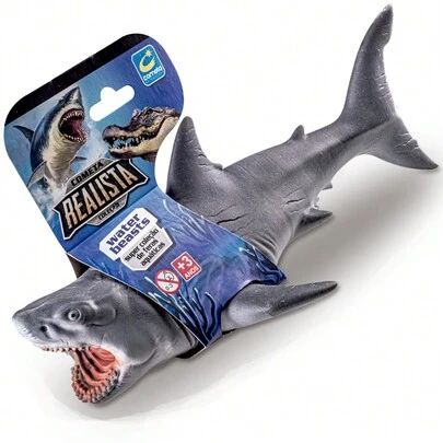 Deliquadros Tubarão Realista Premium 26cm Brinquedo Grande Vinil Macio