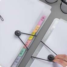A4 Accordion Folder With Label 24x32cm Large Capacity Storage Bag A4 Information Book Insert Transparent - 無色 - 查看 6