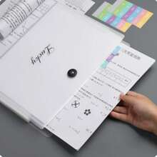 A4 Accordion Folder With Label 24x32cm Large Capacity Storage Bag A4 Information Book Insert Transparent - 無色 - 查看 7