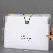 A4 Accordion Folder With Label 24x32cm Large Capacity Storage Bag A4 Information Book Insert Transparent - 無色 - 查看 5