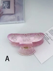 OUSEON Pink Flower Hair Clips,Cellulose Acetate Hair Clips,Small Claw Clips For Girl,Hair Accessories Hair Jaw Clip - Multicolor - View 13