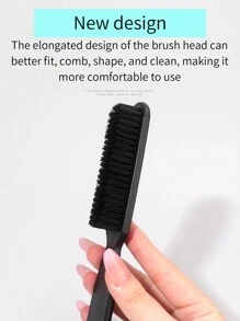 1支大号黑色胡须刷，软毛梳，颈部除尘刷，多功能男士面部胡须造型刷，返校季、旅行度假必备，女士美发配件，刷子，发梳，边缘梳，梳发，梳子，梳发，解结刷，球形刷，迷你发梳，发梳套装，木梳，发梳，背梳，造型刷，卷发刷，边缘梳，梳子，梳发，发梳套装，梳发，卷发梳，解结刷，女士发梳，头发，旅行，美发产品，美发工具，美发用品，理发师，理发师配件，理发店，美发设备 - 彩色 - 查看 4