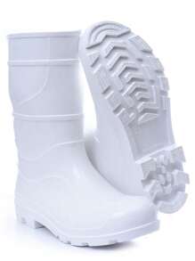 PVC Galosh Boot Cleaning Non-Slip PPE With White Black CA - 白色 - 查看 5