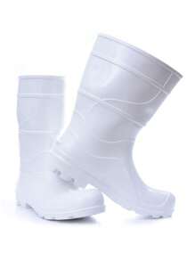 PVC Galosh Boot Cleaning Non-Slip PPE With White Black CA - 白色 - 查看 2