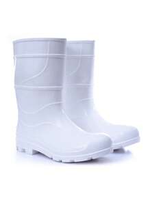 PVC Galosh Boot Cleaning Non-Slip PPE With White Black CA - 白色 - 查看 1