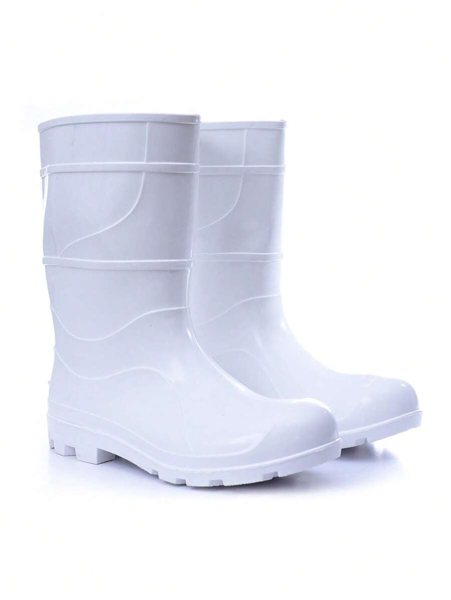 PVC Galosh Boot Cleaning Non-Slip PPE With White Black CA - 白色 - 查看 1