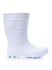 PVC Galosh Boot Cleaning Non-Slip PPE With White Black CA - 白色 - 查看 3