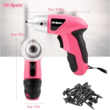Electric Screwdriver 27pc 3.6V Pink USB Small Power Screwdriver Set. Cordless Screwdriver & Rechargeable Screwdriver With Driver Bit Set - Black - View 5