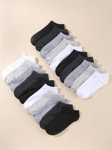 20 đôi tất cổ thấp nhiều màu sắc ngẫu nhiên cho nữ mùa hè, tất ngắn cổ thấp mỏng, tất mắt cá chân - Nhiều màu - Xem 10